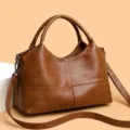 Retro marron femme sac bandoulière decontracté PU cuir élégant fourre-tout sac à main - Marron