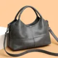 Borsa a tracolla da donna rétro casual, elegante borsa strutturata per uso quotidiano e lavoro. - Grigio
