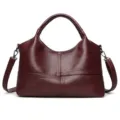 Sac a main vintage pour femme en cuir PU elegant sac bandouliere chic quotidien mode - Bordeaux