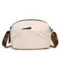 Sac bandouliere impermeable en nylon pour femmes style casual minimaliste sac de main quotidien. - Blanc