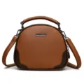 Sac à main bandoulière femme en cuir marron élégant sac porté épaule cabas quotidien fourre-tout - Marron