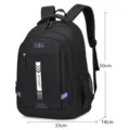Sac a dos de voyage noir pour hommes et femmes, grand cartable decole pour ordinateur. - L / Noir