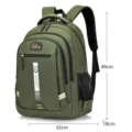 Grüner lässiger Rucksack für Herren Studenten Reise Laptop Schultasche 48x32x18cm - M / Grün
