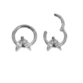 Edelstahl 316L Klapp-Nasenring mit Zirkonia Kristallen in Blütenform für Piercing Schmuck. - Marquise-Zirkonia-Blume(No.3) / 1.2x6mm / Silber