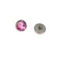 F136 Titan Labret Lippenpiercing mit rosa Zirkonia Stein, gewellte Einfassung Piercing Top. - Rosa Zirkonia (Einzelner Anhänger) / 0.9*3 mm