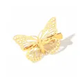 Pince a cheveux papillon doree en alliage exquise barrette accessoire pour detail - Style Papillon Ajouré / Or