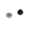 F136 Titan Labret Piercing Oberteil mit rotem tschechischem Kristall gewellter Fassung Schmuck. - Granatrot (Einzelner Anhänger) / 0.9*3 mm