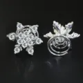 Épingles à cheveux flocon de neige strass spirales pinces de mariée accessoires de coiffure - Pince à Cheveux Flocon Spirale / Blanc