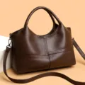 Sac cabas femme en cuir marron grande capacite sac epaule bandouliere mode fourre tout - Café