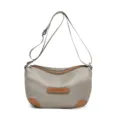 Sac bandoulière en nylon uni gris, sac à épaule décontracté et élégant pour femmes. - Gris