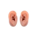 Professional silicone human ear model soft jewelry display piercing training practice tools - Coffee (Left Ear)