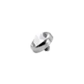 F136 titanium dermal anchor top featuring a sparkling clear crystal gem for body piercing. - 1.2*3mm (M1.2 Thread/Fits 1.6mm Base) / Silver White