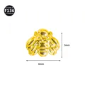 Titan Biene Piercing Variante, sterile F136 Material, kompakte 6x5mm Größe für Knorpelohr. - Biene (M2481) / 1.0x6mm M0.9 / Gold