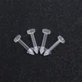 Transparente Acryl Piercing Retainer Stecker Schmuck Set mit vier Stuck unauffallig - Spike Labret Stecker / 1.2x8x4mm / Transparent