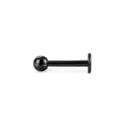 Schwarzer Edelstahl Labret Stecker Piercing Schmuck für Ohr Knorpel Lippe Tragus 1.2mm - 1.2x6x5mm / Schwarz
