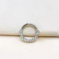 Titanio Zirconia Piercing Anillo Tabique Cartilago Aro Cuerpo Joya Color Plateado Brillo - Estilo 1 Plateado / 1.2*8mm