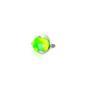 G23 Titanium Body Piercing Top with Green Opal Gemstone Threaded Cartilage Stud Jewelry - Aurora Opal Bead Top / 0.9*3mm Thread / Iridescent Golden (OP538)