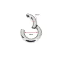 Stainless steel segment ring clicker body piercing 10mm inner diameter 0.8mm thickness hoop - 1 Piece (0.8*6mm) / Silver