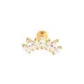 Goud Titaan Marquise Zirkonia Kraakbeen Piercing Stekker Lichaam Accessoire Stuk - 1.2*6mm / Goud