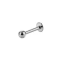 Edelstahl Labret Stecker Piercing Körperschmuck Silber Farbe 1.2mm Knorpel Lippenring - 1.2x8x4mm / Silber