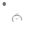G23 Titanium Horseshoe Ring U Shaped Barbell Piercing Jewelry 1.2mm 8mm Size Variant Item. - 1.2*8mm M0.9 - Silver