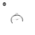 G23 titanium horseshoe ring body piercing jewelry 1.2mm bar thickness 12mm inner diameter. - 1.2*10mm M0.9 - Silver