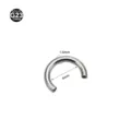 G23 Titanium horseshoe piercing ring internal thread curved barbell body jewelry 6mm 1.6mm - 1.6*6mm M1.2 - Silver
