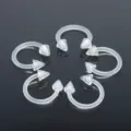 Transparenter Acryl Hufeisen Piercing Ring mit Kegel für Körperschmuck Variante Artikel - Kegel-Nasenring / 1.2x10x3mm / Transparent