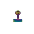 Bunt Regenbogen Edelstahl Lippenpiercing Stecker Ohrknorpel Piercing Schmuck Geometrisch - Rechteck Mehrfarbig / 1,2*4 mm M1,0