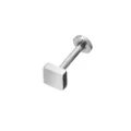 Edelstahl quadratisch Labret Stecker Piercing Körperschmuck silber Variante Stück - Quadratisch / 1,2*4 mm M1,0 / Silber