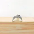 Titanium moon labret piercing earring, silver textured crescent body for body art styling. - 1.2*6mm / Moon Style Silver