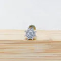 G23 Titanium Flower Star Labret Stud Zircon Cartilage Piercing Body Jewelry Fashion - Style 4 Silver