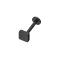 Schwarzer quadratischer Labret Stecker Piercing Schmuck für Knorpel Lippe Ohr Piercing. - Quadratisch - Schwarz / 1,2*4 mm M1,0