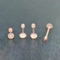 Transparente Acryl flexible Labret Lippenstecker Zungenpiercing Set Körperschmuck Alltag - Runder Kopf Lippenstecker / 1.2x12x3mm / Nude