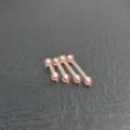 Transparente Acryl Piercing Hanteln Körperschmuck unsichtbare Retainer im Viererpack - Zungenstecker / 1.2x12x3mm / Nude