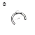 G23 Titanium Horseshoe Ring Body Piercing Jewelry 1.6mm 14mm C Bar U Shape Piercing - 1.6*16mm (M1.2) - Silver Color