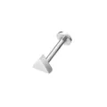Edelstahl Dreieck Labret Stecker Ohrring, minimalistischer Körperschmuck für Piercing. - Silber Dreieck / 1,2*4 mm M1,0