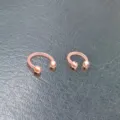 Klares Acryl Hufeisen Piercing Ring Variante, flexibler Körperschmuck für Lippe oder Augenbraue. - Runder Nasenring / 1.2x10x3mm / Nude