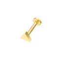 Gold Dreieck Labret Stecker 18K Vergoldet 316L Edelstahl Knorpel Ohr Piercing Schmuck - Dreiecksform Gold / 1,2*4 mm M1,0