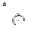 G23 Titanium Horseshoe Ring 1.0mm 6mm Inner Thread C Bar Body Piercing Jewelry Accessory - 1.6*8mm (M1.2) - Silver Color