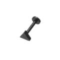 Schwarzer Dreieck Labret Stecker und Ohr Piercing Körperschmuck aus rostfreiem Edelstahl. - Dreiecksdruck Schwarz / 1,2*4 mm M1,0
