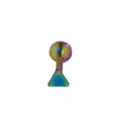 Regenbogen Dreieck Labret Piercing Stecker, bunter Ohrknorpel Ohrring Variante. - Dreieckig farbig / 1,2*4 mm M1,0