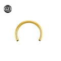 Gold G23 Titanium Horseshoe Ring U Shape Bar Body Piercing Jewelry Accessory Parts - 1.0*6mm (M0.9) - Gold