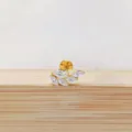Titan Labret Stecker Zirkonia Blatt Piercing Körperschmuck Goldfarbe vergoldet - 1.2*6mm / Stil 7 Gold