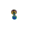 Edelstahl Lippenpiercing Labret Stift, buntes Regenbogen eloxiertes Körperschmuck Stück. - Rund Bunt / 1,2*4 mm M1,0