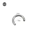 G23 titanium horseshoe ring 1.0mm 7mm septum piercing body jewelry accessory for daily wear. - 1.0*7mm (M0.9) / Silver