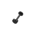 Schwarzer Herz Labret Piercing Stecker Lippenpiercing Knorpel Schmuck Metall Mode - Herzstickerei Schwarz / 1,2*4 mm M1,0