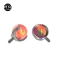 G23 Titanium Opal Piercing Studs Red Jelly Opal Ear Cartilage Lip Labret Body Jewelry - Aurora Opal Bead Top / 0.9*4mm Thread / Iridescent Red-Orange (OP511)