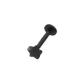 Schwarzer Edelstahl Stern Labret Stecker Piercing Schmuck fur Ohr und Lippe Piercing - Stern Schwarz / 1,2*4 mm M1,0
