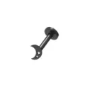 Schwarzer Edelstahl Mondsichel Stern Labret Stecker Knorpel Piercing Körperschmuck - Mond Schwarz / 1,2*4 mm M1,0